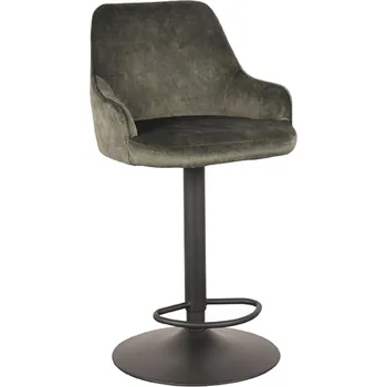 Barová židle LABEL51 Sametová barová židle FENDER zelená CM-55.023