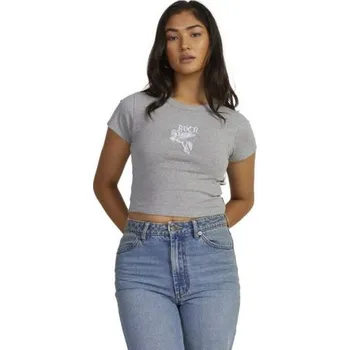 Dámské tričko TRIKO RVCA SHETZY BABY WMS - šedá - S + při osobním odběru 636 Kč