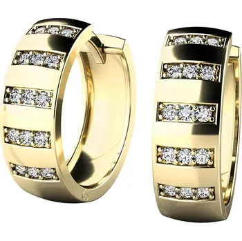 Náušnice Dámské náušnice kruhy se zirkony 10945-ZL-ZIR