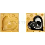 Silikonová forma na cukrovou hmotu nebo čokoládu ve tvaru srdce - 100x100x30 mm | SILIKOMART, SugarFlex Gold