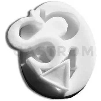 Kuchyňská sůl Silikonová forma na cukrovou hmotu ve tvaru písmene S - SLK101, 56x28 mm | SILIKOMART, SugarFlex