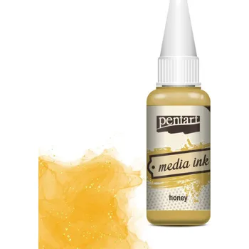Výtvarná barva Pentart alkoholový inkoust Media Ink 20 ml Barvy Pentart: Honey