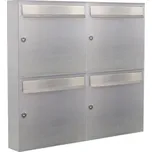 Nástěnná sestava schránek A-01 Nerez (bez jmenovky)