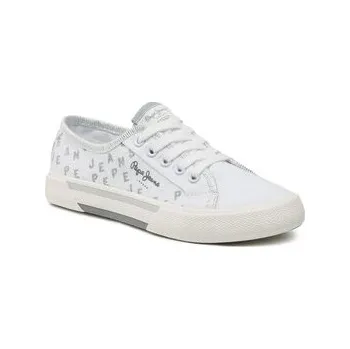 Dámské tenisky Pepe Jeans Tenisky Brady Shine G PGS30562 Bílá 34