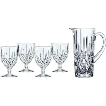 Sklenice Set džbánu a sklenic na vodu Nachtmann Nobles 5-pack 102387 průhledná TSP