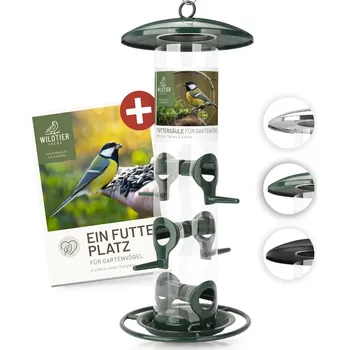 Krmítko pro ptáka REAVET Krmný sloupek na semena, zrna a jádra - více barev (výška 35 cm) Barva: Zelená