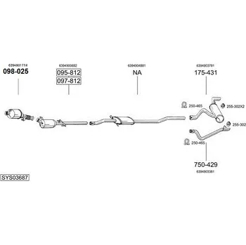 závěsná guma k DPF Bosal 255-120