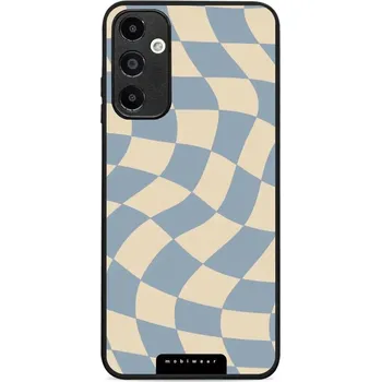 Pouzdro na mobilní telefon Lesklý kryt Mobiwear Glossy - Samsung Galaxy A05s - GA59G Modrá a béžová šachovnice (Prémiové lesklé pouzdro, obal, kryt Mobiwear Glossy na mobil Samsung Galaxy A05s - GA59G Modrá a béžová šachovnice, materiál Plast + TPU silikon - krytí po všech stranách