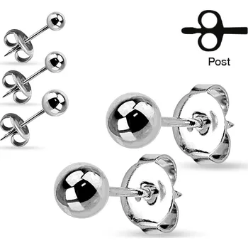 Náušnice Šperky4U Ocelové náušnice - kuličky - OPN1001-2