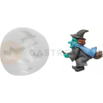 Kuchyňská sůl Silikonová forma na cukrovou hmotu ve tvaru čarodějnice - SLK037, 66x63 mm | SILIKOMART, SugarFlex