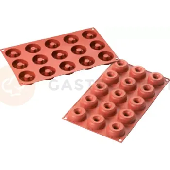 Přisada na vaření a pečení Forma na cukrovinky a dezerty SF171 SMALL DONUTS 15 x donut 45 mm | SILIKOMART, Classic Premium