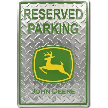 Plechová cedule Plechová cedule John Deere Reserved 45 cm x 30 cm