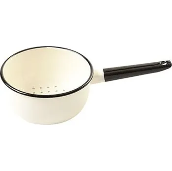 Cedník a síto Olymp Smaltovaný s ručkou 16 cm 1,5 l milk