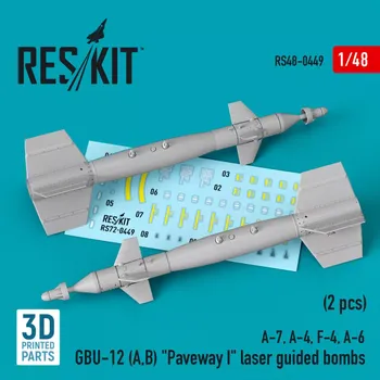 Plastikový model Reskit 1/48 GBU-12 A,B Paveway I laser guided bombs (2x)