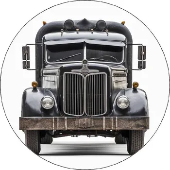 Jedlá dekorace na dort Jedlý papír kamion šedý 19,5cm