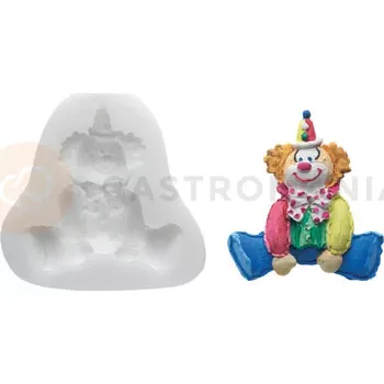 Kuchyňská sůl Silikonová forma pro cukorovou hmotu ve tvaru klauna - SLK269, 74x72 mm | SILIKOMART, SugarFlex