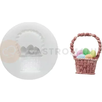 Kuchyňská sůl Silikonová forma na cukrovou hmotu ve tvaru Velikonočního košíčku - SLK210, 51x35 mm | SILIKOMART, SugarFlex