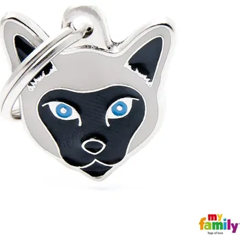 obojek pro kočku My Family Známka Colors - siamská kočka