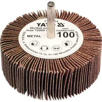 Brusný kotouč Kotouč lamelový radiální 80x30 P-100 s hřídelí 6 mm