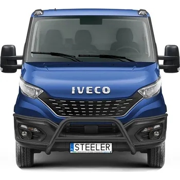 Tuning Přední ochranný rám nerez, Iveco Daily, 2019- , s EC homologací, Black (DAILY-O1970-03-B)