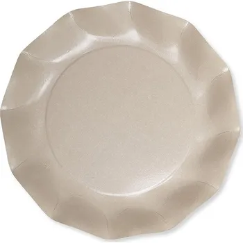 Jednorázové nádobí Moje Party TALÍŘKY papírové ECO béžové 21cm 8ks