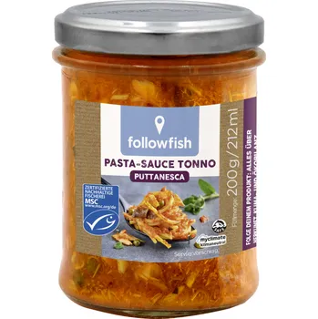 Omáčka Followfood Omáčka na těstoviny s tuňákem Puttanesca 200g msc