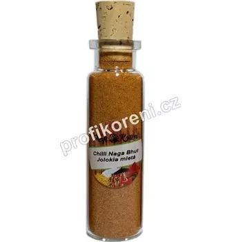 Koření Profikoření - Chilli Naga Bhut Jolokia mleté, lahvička (12g) (Pálivost: 1 000 000 SHU, EXTRÉMNĚ PÁLIVÉ)