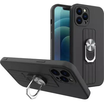 Forcell Ring Case kryt s úchýtem a stojánkem Samsung Galaxy A42 5G , černá, 9145576215142