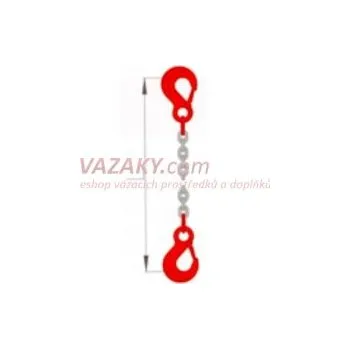 Upínací popruh Ganas spol. s.r.o. ŘETĚZ HÁK - HÁK Ø 8 - Pevnostní Třída 8. - 2000Kg Nosnost: 2000 kg, Délka: 1 m, Průměr řetězu: ø 8 mm