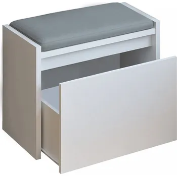 Stolička Lavice s úložným prostorem, bílá, BERGI