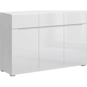 Komoda Komoda 3D3S, bílá/bílý extra vysoký lesk HG, JOLK
