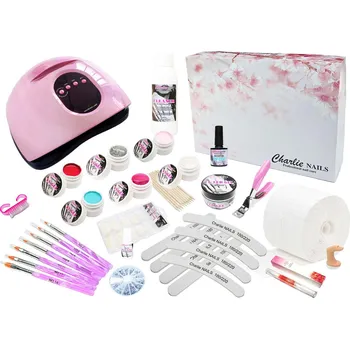 Startovací sada na gelové nehty XXL 150W růžová perleť