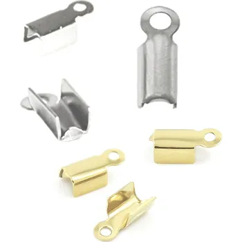 Materiál na výrobu šperku Ocelové koncovky na kord - 8x2mm / Nerez SL / 1Ks