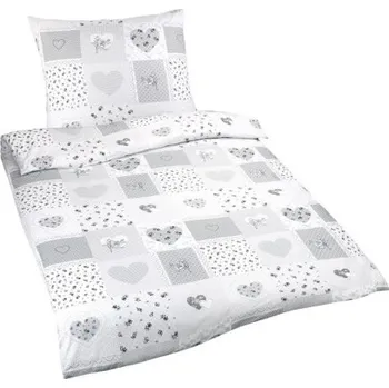 Povlečení Bellatex Povlečení bavlna s hotelovou kapsou, Srdce - 140x200, 70x90cm