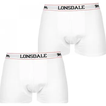 Boxerky Lonsdale 2 Pack Trunk Mens White S