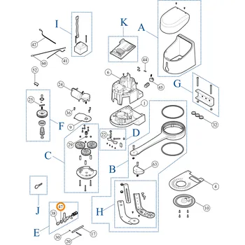 Pohon brány Nice PD0561A0000 distanční kroužek HYKE
