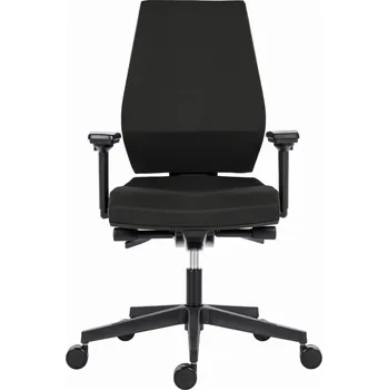 Herní židle Powerton Kancelářské ergonomické křeslo Sima, Černé