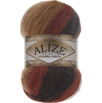 Alize Angora gold batik 2626 hnědo-světlá