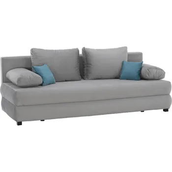 Pohovka Rozkládací pohovka, látka šedá / tyrkysová, CLIV