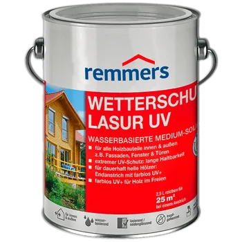 Lak na dřevo REMMERS WETTERSCHUTZ-UV LAZURA 5L MAHAGON/TEAK/BEZBARVÝ