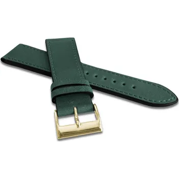 Módní doplněk Zelený prošitý řemínek SLIM z luxusní kůže Top Grain se zlatou sponou - 20