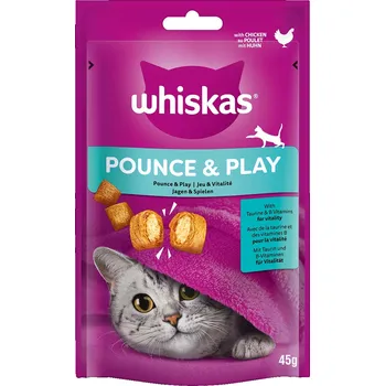 Pamlsek pro kočku Whiskas Jagen & Spielen s kuřecím masem 4 × 45 g