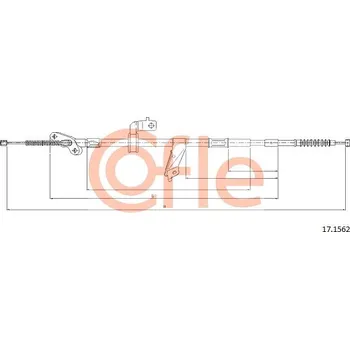 Lanko parkovací brzdy Tazne lanko, parkovaci brzda, 17.1562