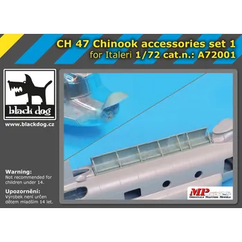 Plastikový model Blackdog 1/72 CH-47 Chinook accessories set (ITAL)
