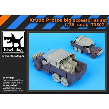Plastikový model Blackdog 1/35 Krupp Protze big accessories set (TAM)