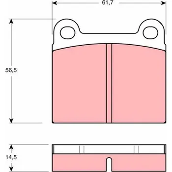 Brzdová destička Sada brzdových destiček, kotoučová brzda TRW GDB656