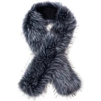Šála Art Of Polo Elegantní štola z měkké umělé kožešiny šedá