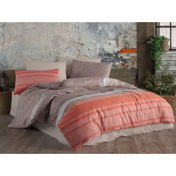Povlečení Brotex Povlečení francouzské bavlna 220x220,70x90 Tibora salmon