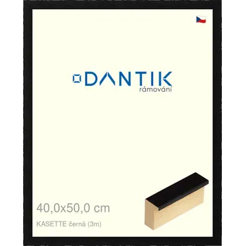 Rám na obraz DANTIK rámeček 40x50 | KASSETTE černá (Sklo Čiré) (Vyrobeno s láskou u nás v DANTIKU)