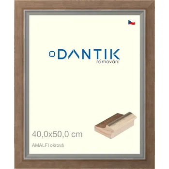 Rám na obraz DANTIK rámeček 40x50 | AMALFI okrová (Plexi Čiré) (Vyrobeno s láskou u nás v DANTIKU)